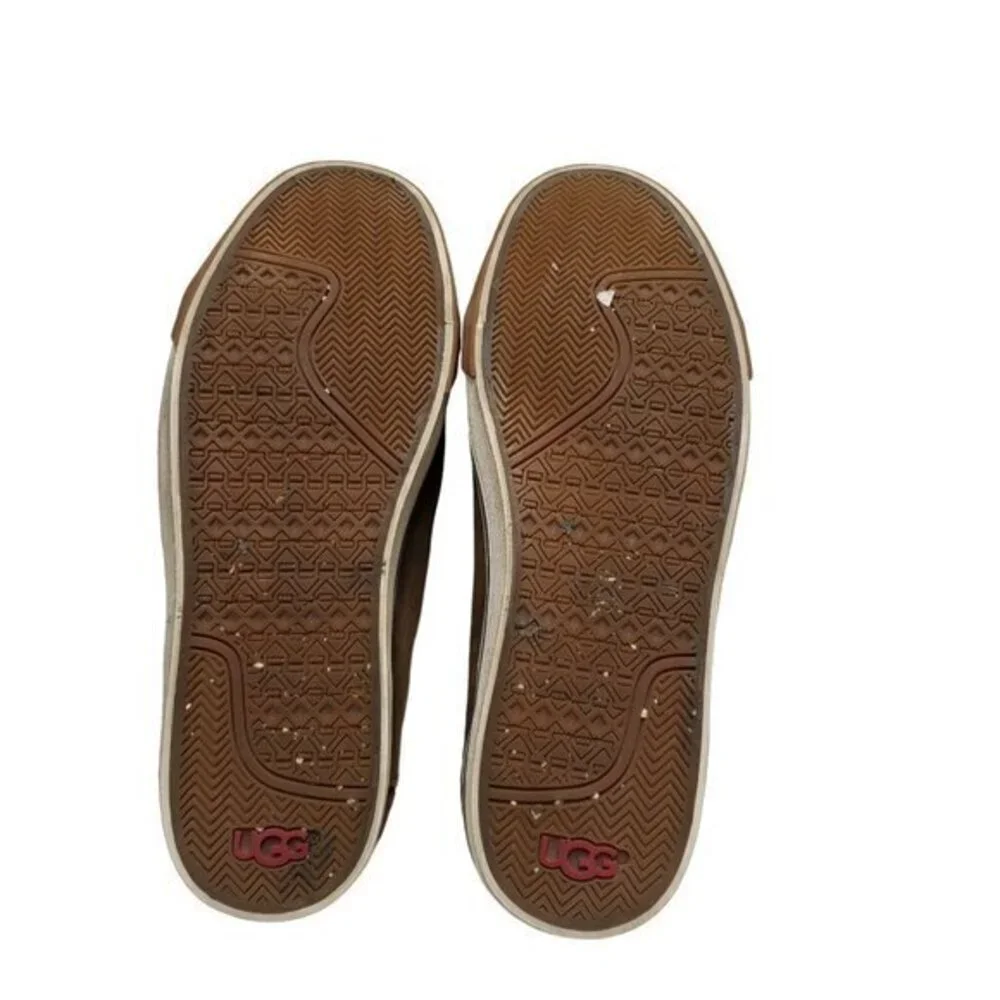 UGG Baysider Grizzley Brown Mens‎ Low Top Sneakers Shoes Size 8 Pre-Owned